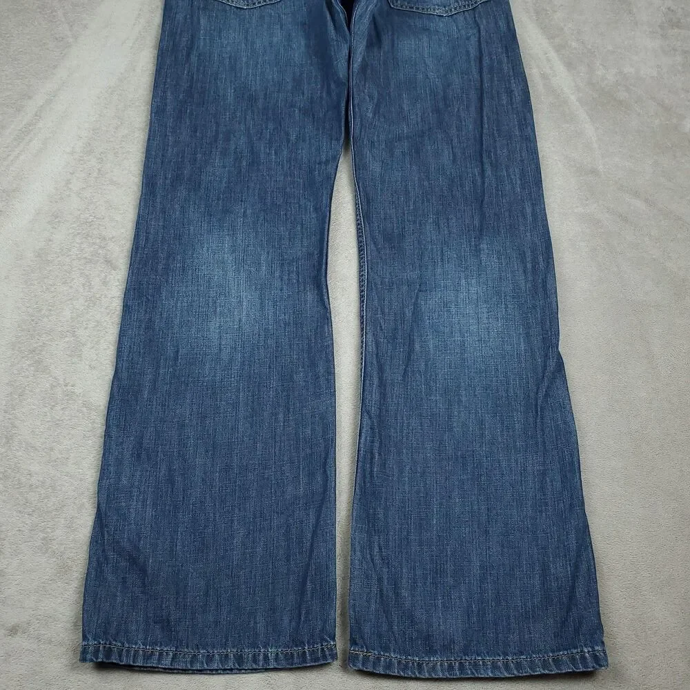Levis 527 Jeans Mens 32x32 Blue Medium Wash Slim Bootcut Low Rise Zip Fly